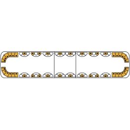 2546806&#x20;2546806.&#x20;Sistema&#x20;de&#x20;aviso&#x20;de&#x20;LED&#x20;amarelo&#x20;de&#x20;1346&#x20;mm,&#x20;totalmente&#x20;equipado,&#x20;Aurum&#x20;de&#x20;baixo&#x20;perfil.